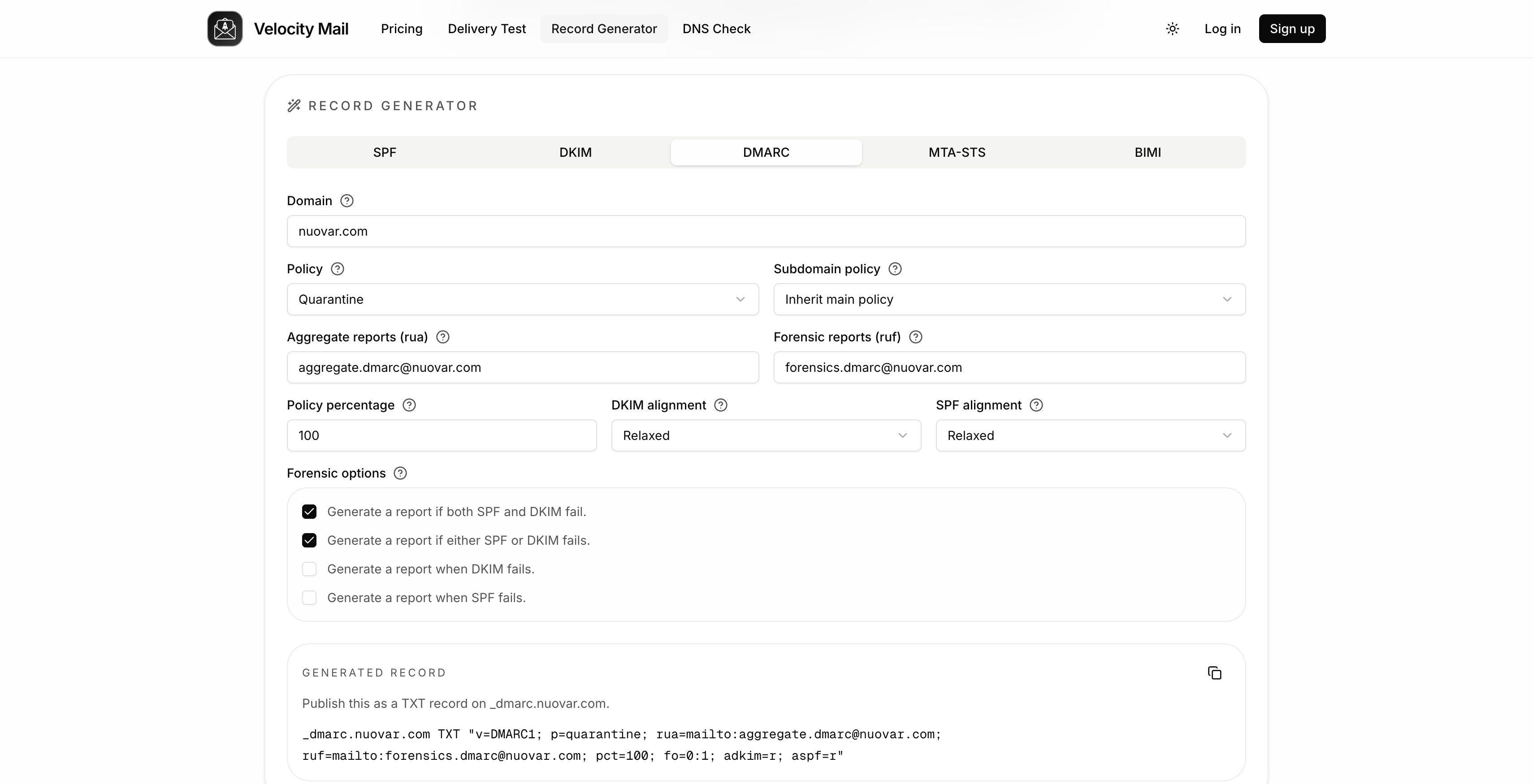 Velocity Mail screenshot 2